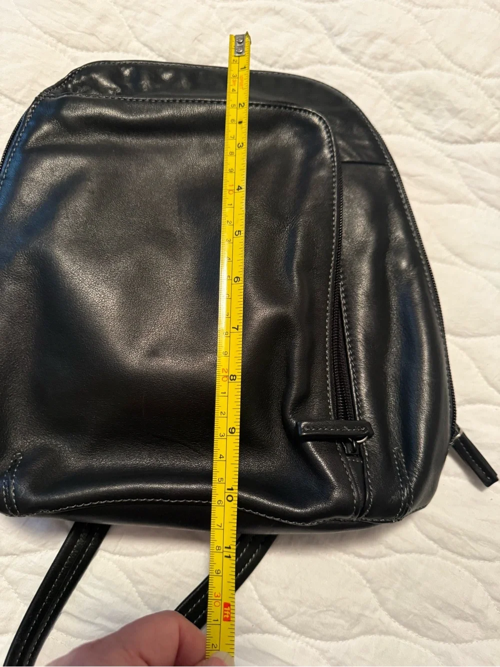 Classic Y2K Tignanello Black Leather Mini Backpack/Slingback